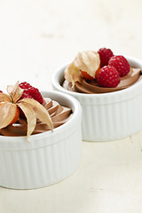 Image showing Chocolate mousse dessert