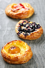 Image showing Fruit danishes