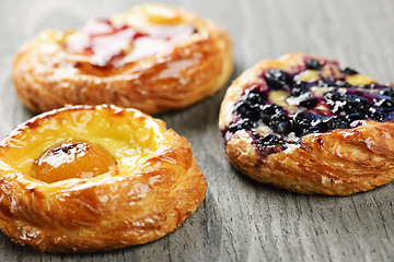 Image showing Fruit danishes