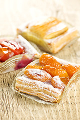 Image showing Pieces of fruit strudel