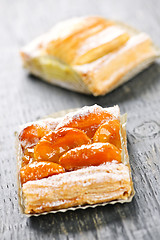 Image showing Pieces of fruit strudel