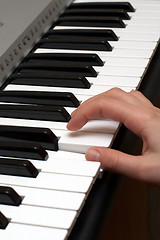 Image showing Hand on a piano