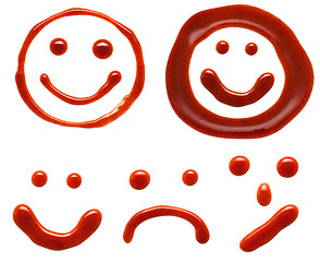 Image showing ketchup smiles