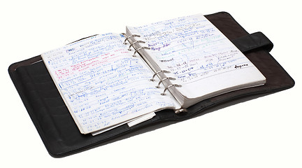 Image showing Organiser full of notes