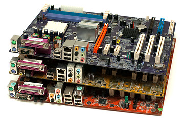 Image showing Three mainboards