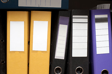 Image showing Folders on a shelf