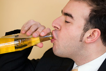 Image showing Man Drinking Beer