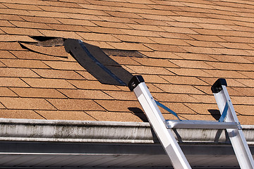 Image showing Damaged Roof Shingles Repair