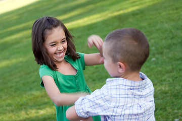 Image showing Kids Rough Housing