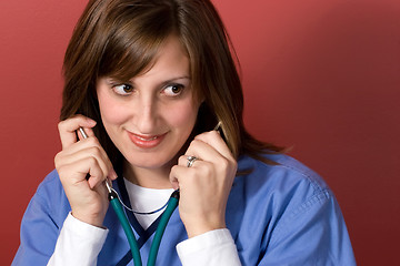 Image showing Nurse with Stethoscope