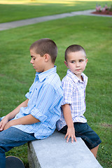 Image showing Two Boys Sitting