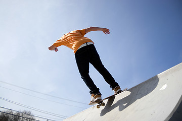 Image showing Skateboarder On a Ramp