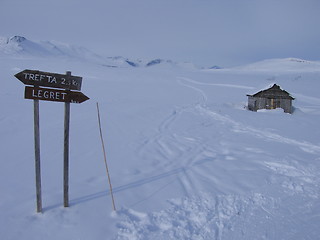 Image showing Snowy mountains