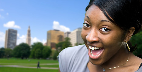 Image showing Happy Young Woman