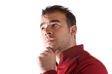 Image showing Man Thinking Deeply