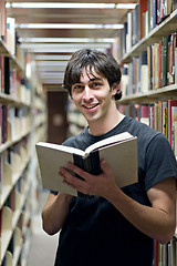 Image showing Reading at the Library