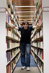 Image showing Guy At the Library