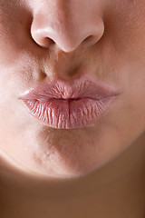 Image showing Puckered Up Lips