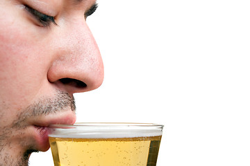 Image showing Man Drinking Beer