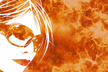 Image showing Fiery Woman