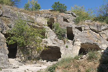 Image showing Chufut-Kale, cave settlement in Crimea