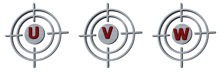 Image showing target u, v and w