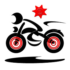 Image showing Abstract Biker