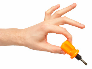 Image showing Yellow screwdriver