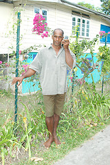 Image showing island man with radio 751