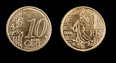 Image showing Ten cent of Euro coin