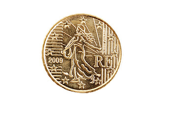 Image showing Euro coin macro