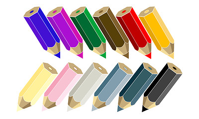 Image showing colorful pencils 