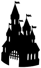 Image showing Old castle silhouette