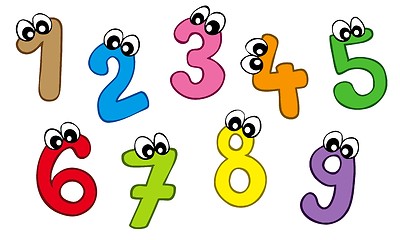 Image showing Cartoon numbers