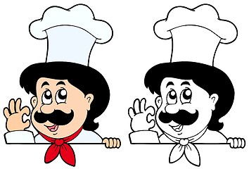 Image showing Lurking cartoon chef