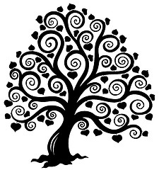 Image showing Stylized tree silhouette
