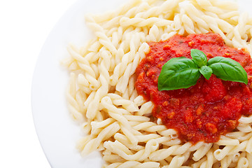 Image showing Pasta and sauce