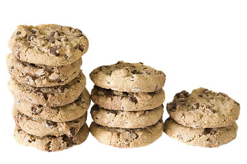 Image showing stacks of chocolate chip cookies