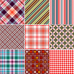 Image showing Set Seamless Patterns