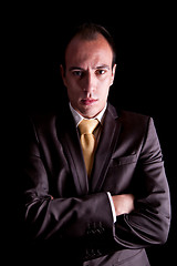 Image showing Young Business Man with a serious look