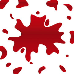 Image showing Red paint splashed