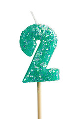 Image showing Birthday candle number 2