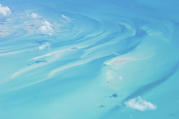 Image showing Blue sea around The Bahamas.