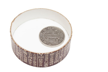 Image showing One yuan in the tea box cap