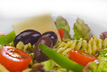 Image showing italian fusilli pasta salad