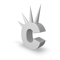 Image showing letter c with prickles