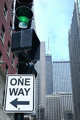 Image showing One way sign