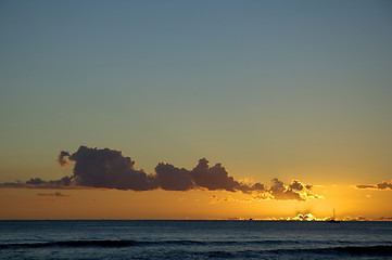 Image showing Sunset In waikiki