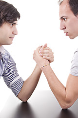 Image showing two young men wrestling