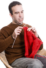 Image showing Knitting Man